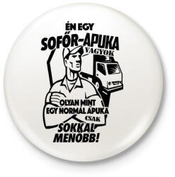 printfashion Sofőr Apuka - Kitűző, hűtőmágnes - Fehér (3077534)