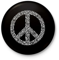 printfashion Fegyver béke - Kitűző, hűtőmágnes - Fekete (3092819)