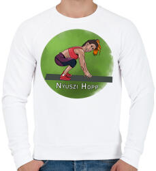 printfashion Bunny Hop - Férfi pulóver - Fehér (11947925)