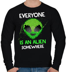printfashion Valahol mindenki egy Alien - Férfi pulóver - Fekete (14566787)
