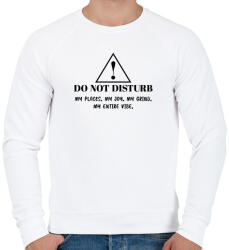 printfashion Do not disturb! - Férfi pulóver - Fehér (7292183)