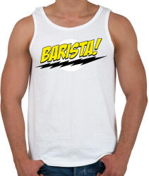 printfashion Barista logó - Férfi atléta - Fehér (1600138)