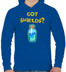 printfashion Van Shielded? - Férfi kapucnis pulóver - Királykék (2429041)