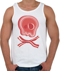 printfashion Bacon koponya - Férfi atléta - Fehér (13023036)