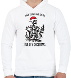 printfashion But it's Christmas - Férfi kapucnis pulóver - Fehér (14922758)