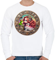 printfashion Elvarázsolt béka - Férfi pulóver - Fehér (15625363)