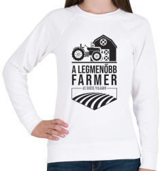 printfashion Traktorosoké a világ - Női pulóver - Fehér (2166661)