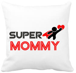 printfashion SUPER MOMMY - Párnahuzat, Díszpárnahuzat - Fehér (7027975)