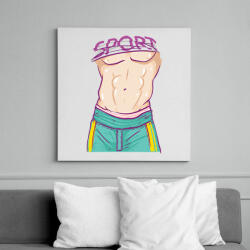 printfashion Body test - Vászonkép - Fehér (6620017)