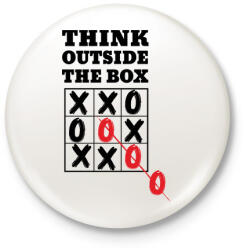 printfashion Think outside the box! - Kitűző, hűtőmágnes - Fehér (3089621)