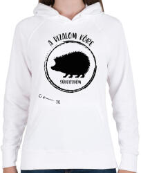 printfashion A bizalom köre - Sündisznóm (fekete) - Női kapucnis pulóver - Fehér (7092160)