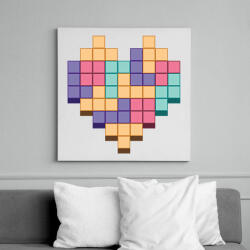 printfashion Gamer szív - Vászonkép - Fehér (6641020)