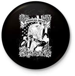 printfashion Amerikai álom - Kitűző, hűtőmágnes - Fekete (3094157)