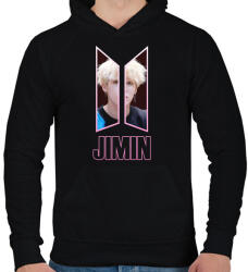 printfashion BTS Jimin 2 - Férfi kapucnis pulóver - Fekete (5584304)