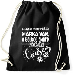 printfashion Boldog ember pólóján cicaszőr - Sportzsák, Tornazsák - Fekete (16436100)