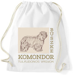 printfashion Büszke tulajdonos - Komondor - Sportzsák, Tornazsák - Fehér (6302565)