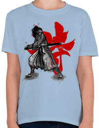 printfashion Szamuráj szellem - Gyerek póló - Világoskék (64593)