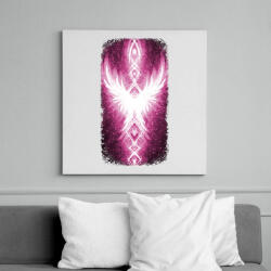 printfashion Szivárvány Híd - ciklámen - Vászonkép - Fehér (16007211)