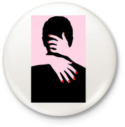 printfashion Szeretet - Kitűző, hűtőmágnes - Fehér (5165618)