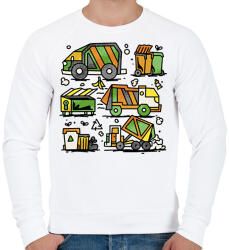 printfashion Kukásautók - Férfi pulóver - Fehér (13589888)