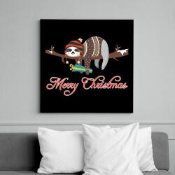printfashion Merry Christmas - Vászonkép - Fekete (10926754)