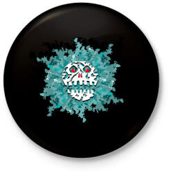 printfashion skull3dnavy - Kitűző, hűtőmágnes - Fekete (3104118)