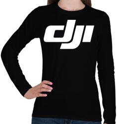 printfashion Dji logo - Női hosszú ujjú póló - Fekete (2101432)