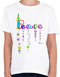printfashion Peace - Gyerek póló - Fehér (508913)