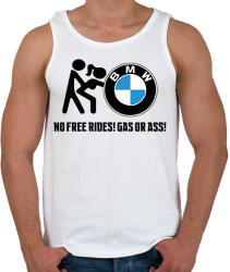 printfashion No free rides! - Férfi atléta - Fehér (14785971)