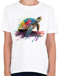 printfashion teknős béka - Gyerek póló - Fehér (16598024)