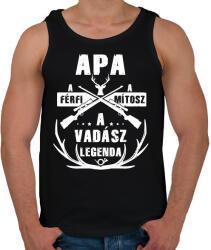 printfashion Apa a vadász legenda - Férfi atléta - Fekete (5348047)