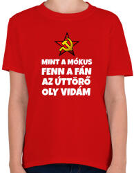 printfashion MINT A MÓKUS FENN A FÁN - Gyerek póló - Piros (10892597)