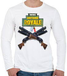printfashion Shotguns Fortnite - Férfi hosszú ujjú póló - Fehér (2440292)