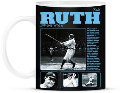 printfashion Babe Ruth - baseball - Bögre - Fekete (15815901)