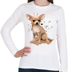 printfashion Chihuahua - Női hosszú ujjú póló - Fehér (1539164)