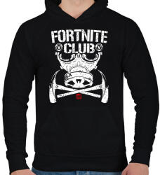 printfashion Fortnite Club - Férfi kapucnis pulóver - Fekete (947155)