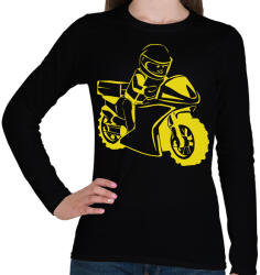 printfashion lego sárga - Női hosszú ujjú póló - Fekete (2911490)