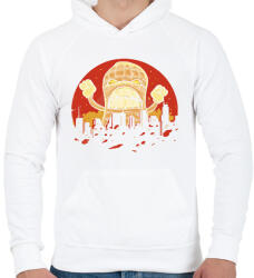 printfashion Mogyoró szörny - Férfi kapucnis pulóver - Fehér (13648156)