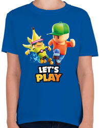 printfashion Stumble Guys - Let's play - Gyerek póló - Királykék (16081401)