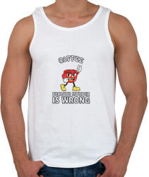 printfashion Coffee - because murder is wrong - Férfi atléta - Fehér (14206723)