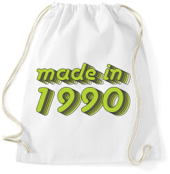 printfashion made-in-1990-green-grey - Sportzsák, Tornazsák - Fehér (487299)