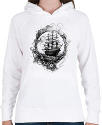 printfashion Vitorlás hajó - Női kapucnis pulóver - Fehér (14703171)
