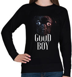 printfashion Mopsz - Good Boy - Női pulóver - Fekete (1353864)