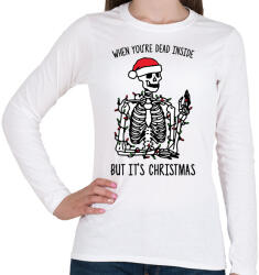 printfashion But it's Christmas - Női hosszú ujjú póló - Fehér (14922792)