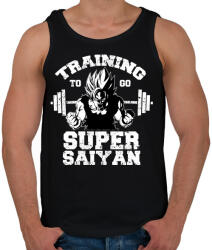 printfashion Training to go super saiyan - Férfi atléta - Fekete (217491)