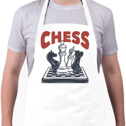 printfashion Sakk - Chess - Kötény - Fehér (7314956)