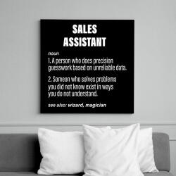 printfashion Sales assistant jelentése - Vászonkép - Fekete (8809560)