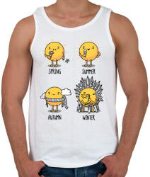 printfashion Trónok harca évszakok - Férfi atléta - Fehér (326972)