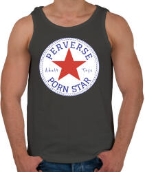 printfashion Perverz pornósztár - Férfi atléta - Sötétszürke (905770)