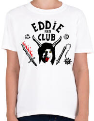printfashion Eddie Munson Fan Club - Gyerek póló - Fehér (7672671)